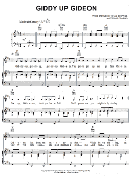 page one of Giddy Up Gideon (Piano, Vocal & Guitar Chords (Right-Hand Melody))