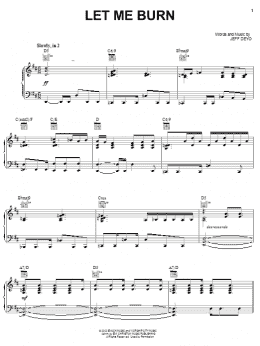 page one of Let Me Burn (Piano, Vocal & Guitar Chords (Right-Hand Melody))