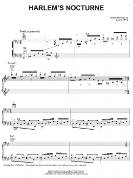 page one of Harlem's Nocturne (Piano, Vocal & Guitar Chords (Right-Hand Melody))