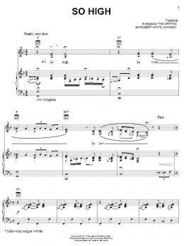 page one of So High (Piano, Vocal & Guitar Chords (Right-Hand Melody))