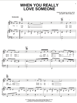 page one of When You Really Love Someone (Piano, Vocal & Guitar Chords (Right-Hand Melody))
