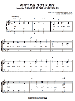 page one of Ain't We Got Fun? (Easy Piano)