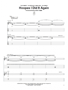 page one of Hoopes I Did It Again (Guitar Tab)