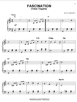 page one of Fascination (Valse Tzigane) (Easy Piano)