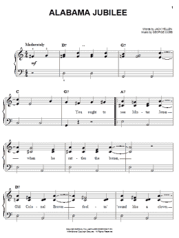 page one of Alabama Jubilee (Easy Piano)
