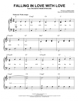 page one of Falling In Love With Love (Easy Piano)
