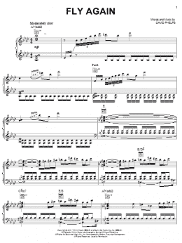 page one of Fly Again (Piano, Vocal & Guitar Chords (Right-Hand Melody))