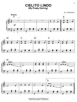 page one of Cielito Lindo (My Pretty Darling) (Easy Piano)