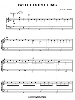 page one of Twelfth Street Rag (Easy Piano)