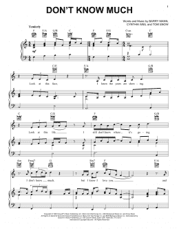 page one of Don't Know Much (Piano, Vocal & Guitar Chords (Right-Hand Melody))