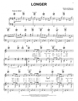 page one of Longer (Piano, Vocal & Guitar Chords (Right-Hand Melody))
