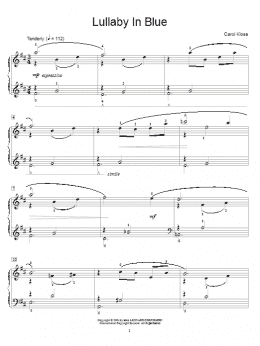 page one of Lullaby In Blue (Educational Piano)