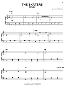 page one of The Skaters (Waltz) (Easy Piano)