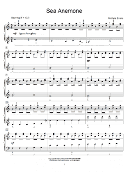 page one of Sea Anemone (Educational Piano)