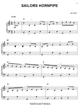 page one of The Sailor's Hornpipe (Easy Piano)
