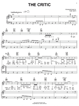 page one of The Critic (Piano, Vocal & Guitar Chords (Right-Hand Melody))