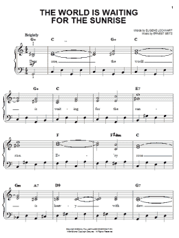 page one of The World Is Waiting For The Sunrise (Easy Piano)