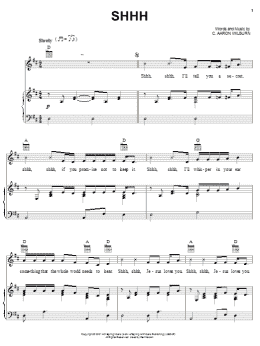 page one of Shhh (Piano, Vocal & Guitar Chords (Right-Hand Melody))