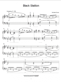 page one of Black Stallion (Educational Piano)