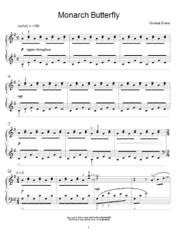 page one of Monarch Butterfly (Educational Piano)
