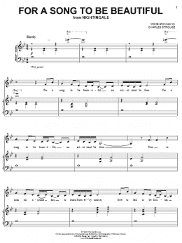page one of For A Song To Be Beautiful (Piano, Vocal & Guitar Chords (Right-Hand Melody))