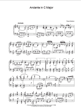 page one of Andante in C Major (Piano Solo)