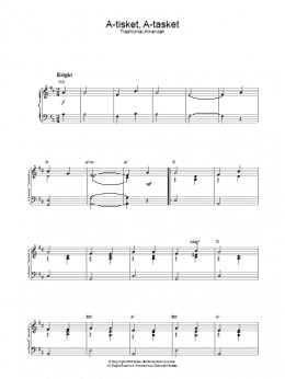 page one of A-Tisket, A-Tasket (Piano Solo)