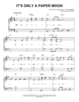 page one of It's Only A Paper Moon (Easy Piano)