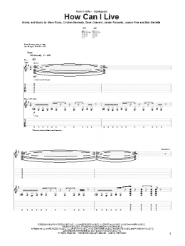 page one of How Can I Live (Guitar Tab)