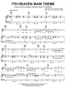 page one of 7th Heaven Main Theme (Piano, Vocal & Guitar Chords (Right-Hand Melody))