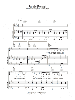 page one of Family Portrait (Piano, Vocal & Guitar Chords)