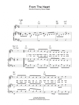 page one of From The Heart (Piano, Vocal & Guitar Chords)