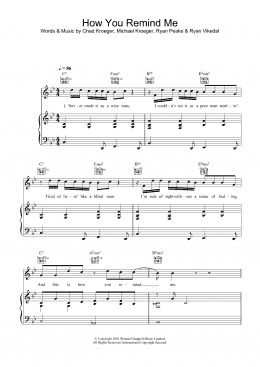 page one of How You Remind Me (Piano, Vocal & Guitar Chords)