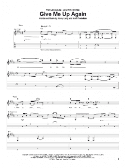 page one of Give Me Up Again (Guitar Tab)