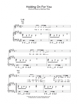 page one of Holding On For You (Piano, Vocal & Guitar Chords)