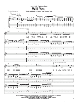 page one of Will You (Guitar Tab)