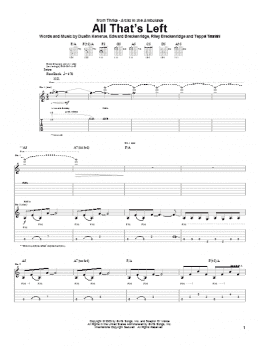 page one of All That's Left (Guitar Tab)