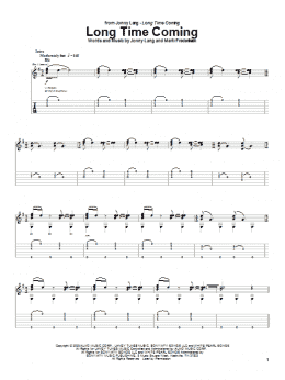 page one of Long Time Coming (Guitar Tab)