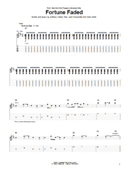 page one of Fortune Faded (Guitar Tab)