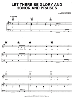 page one of Let There Be Glory And Honor And Praises (Piano, Vocal & Guitar Chords (Right-Hand Melody))