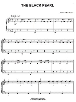 page one of The Black Pearl (Easy Piano)