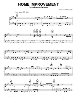 page one of Home Improvement (Piano, Vocal & Guitar Chords (Right-Hand Melody))