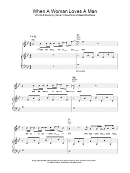 page one of When A Woman Loves A Man (Piano, Vocal & Guitar Chords)