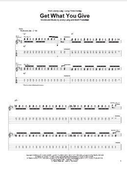 page one of Get What You Give (Guitar Tab)