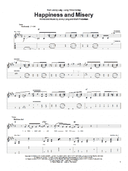 page one of Happiness And Misery (Guitar Tab)