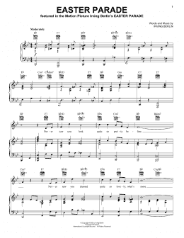 page one of Easter Parade (Piano, Vocal & Guitar Chords (Right-Hand Melody))