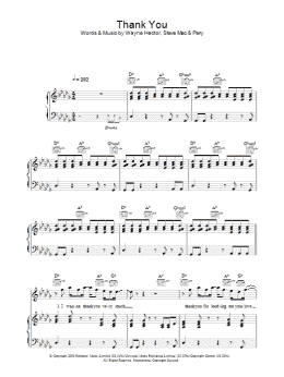 page one of Thank You (Piano, Vocal & Guitar Chords)