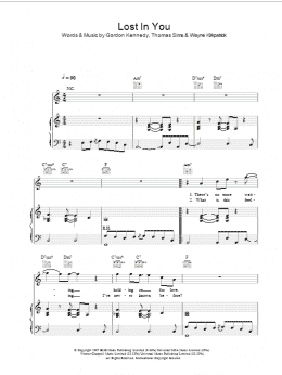 page one of Lost In You (Piano, Vocal & Guitar Chords)