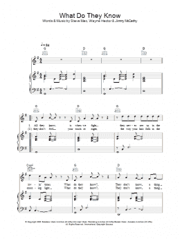 page one of What Do They Know (Piano, Vocal & Guitar Chords)