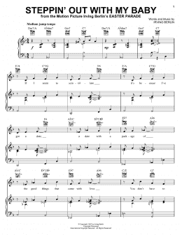 page one of Steppin' Out With My Baby (Piano, Vocal & Guitar Chords (Right-Hand Melody))
